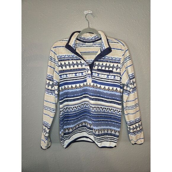 Columbia Women's Mountain Side Aztec Striped Fleece Sweater Size Medium - Picture 2 of 9